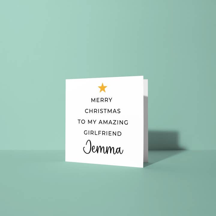 Merry Christmas To My Amazing Girlfriend - Christmas Card for Girlfriend for wholesale by Peacock Printing