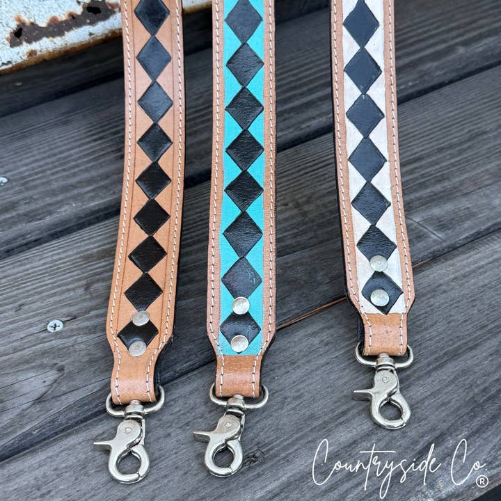 Texas Western Cowhide Bags and More - Wholesale Bag Strap - Women's - Wild West Checkered Purse Straps6