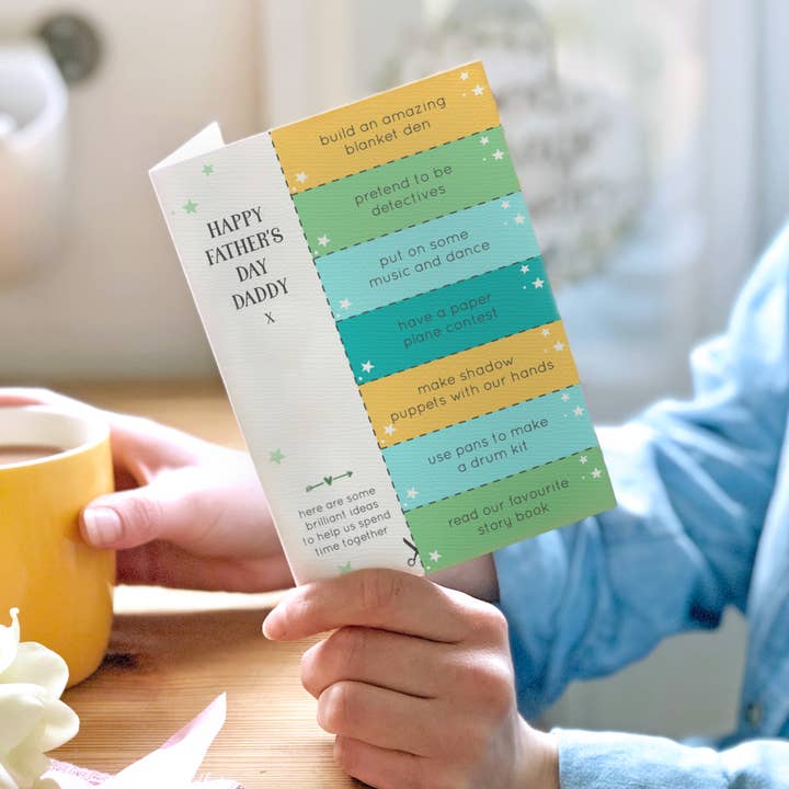 Clara and Macy – Cartão do Dia dos Pais por atacado – Cartão de cupom de ideias de atividades do dia dos pais1