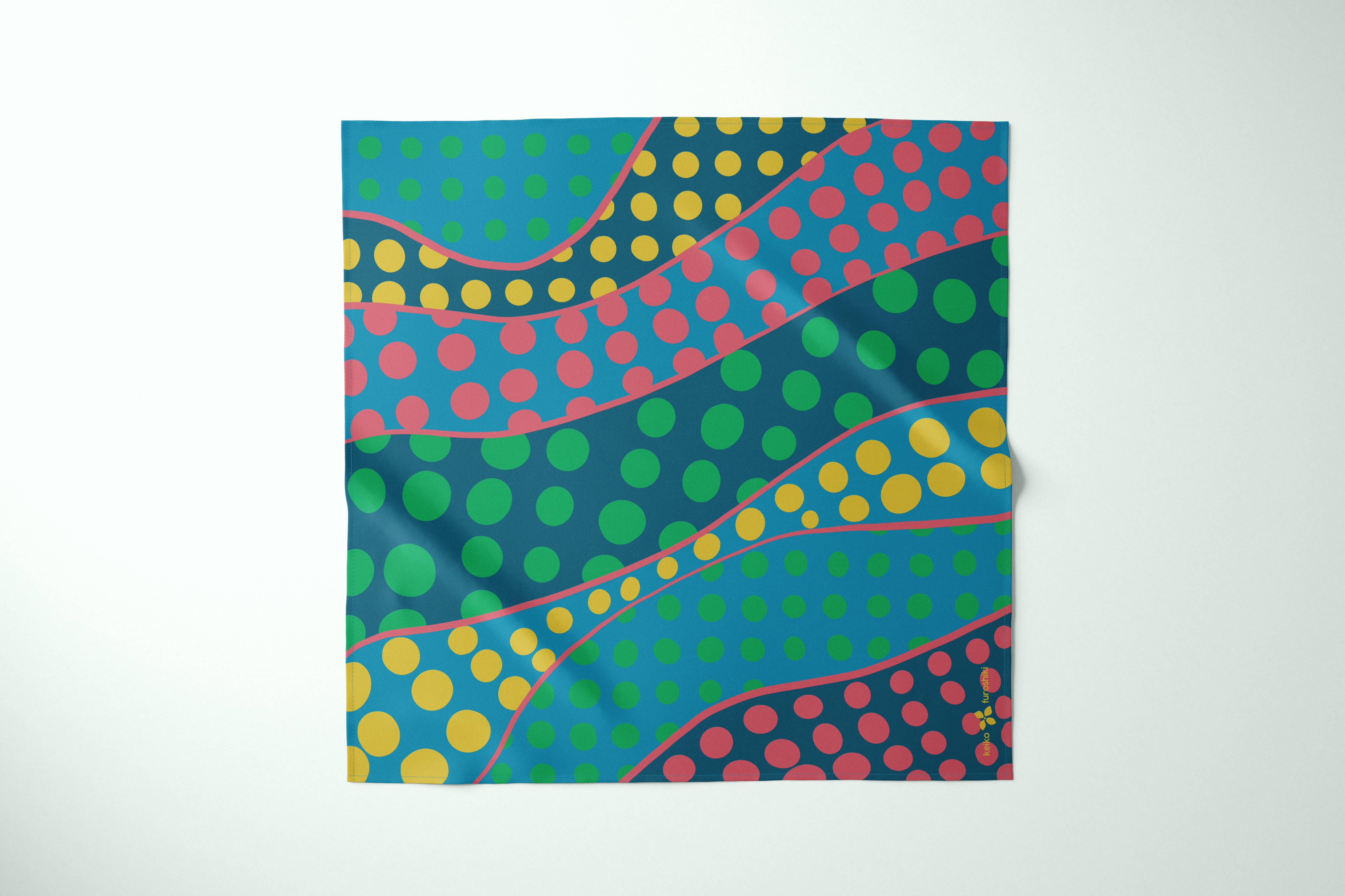 Keiko Furoshiki - Wholesale Flat Wrap - Furoshiki Reusable Japanese Fabric Gift Wrap Mameshibori1