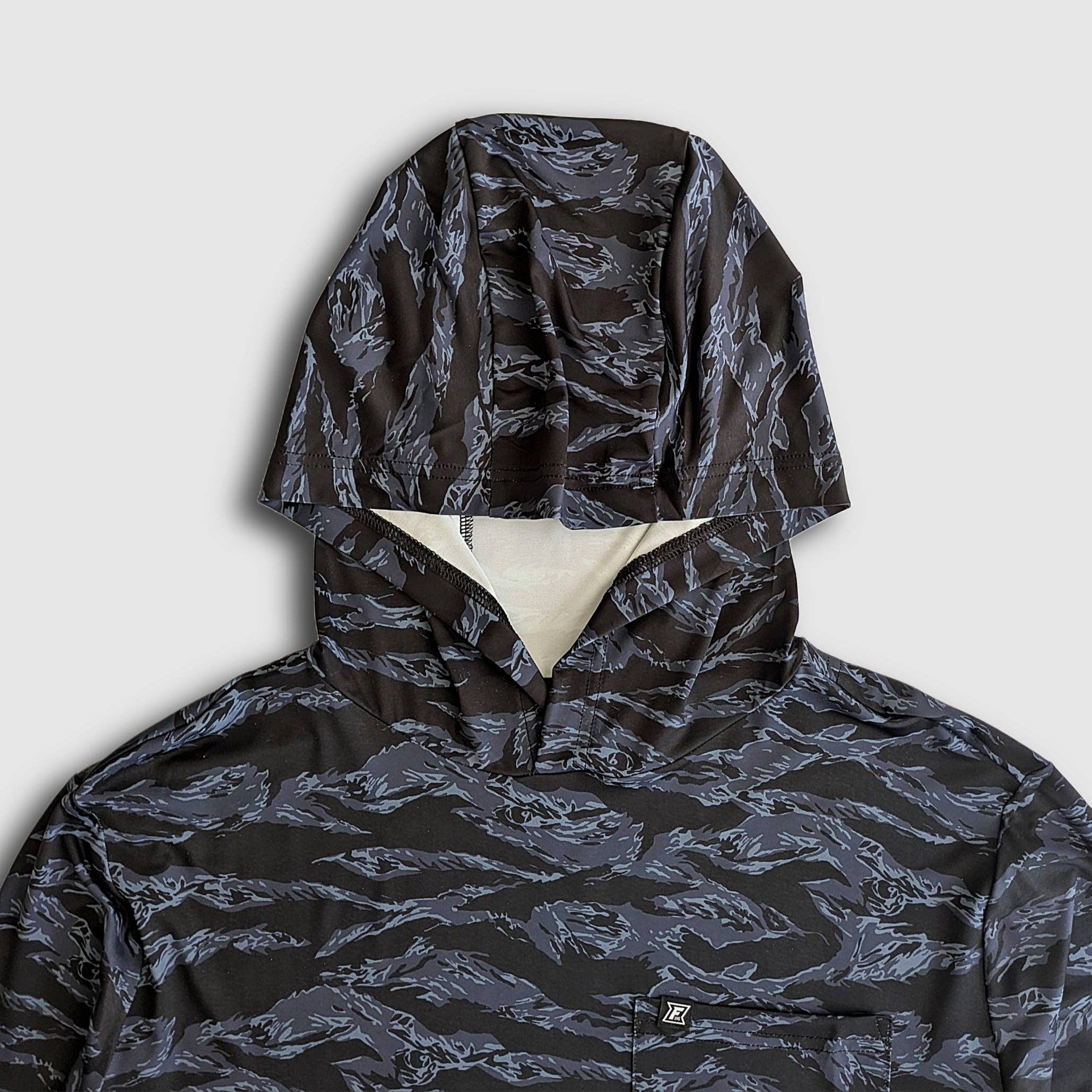 FaultLine395 – wholesale Hoodie – Men's – Carson Sun Hoodie - Black Tiger Camo2