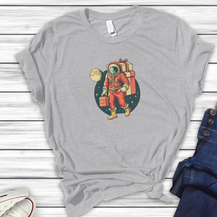 Space Santa Boxes Julskjorta för kvinnor storlekar S-2XL för wholesale av Shine Thrive Grow