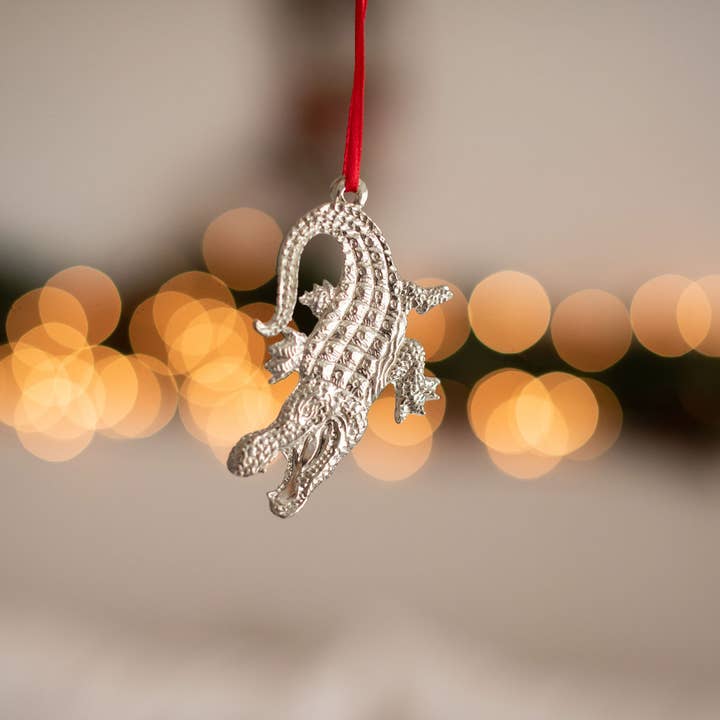 House of Morgan Pewter - Wholesale Ornament - Handmade Alligator Swamp Gator4