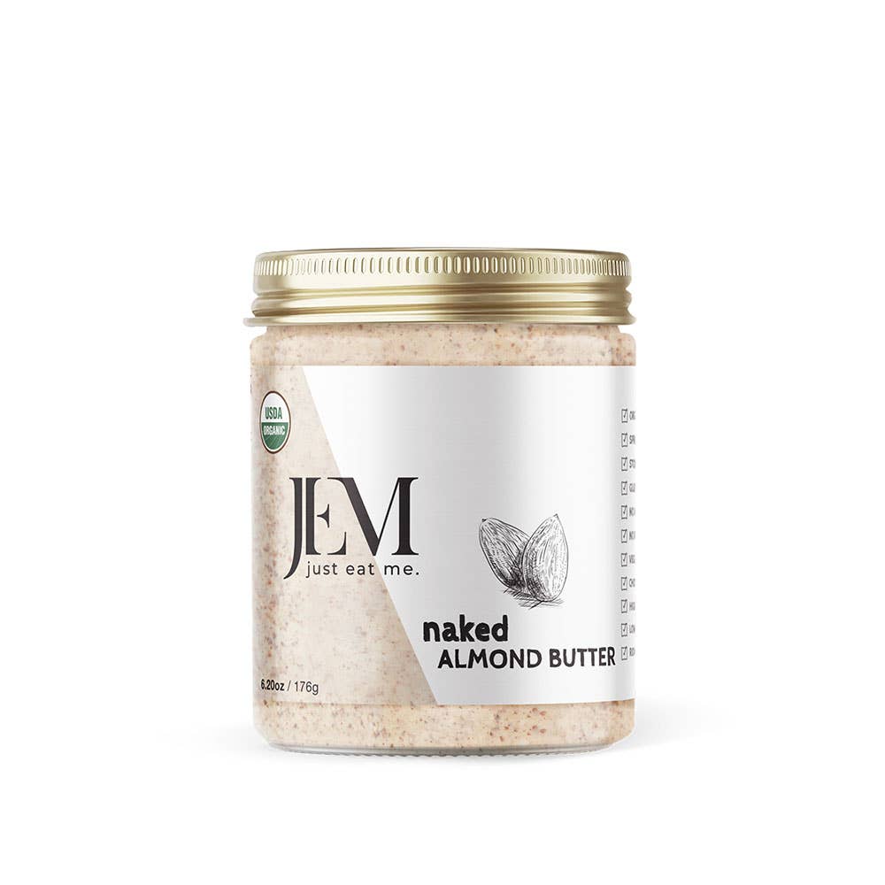 JEM Organics - Wholesale Nut Butter - 6.2oz JEM Organics Crunchy Sprouted Naked Almond Butter
