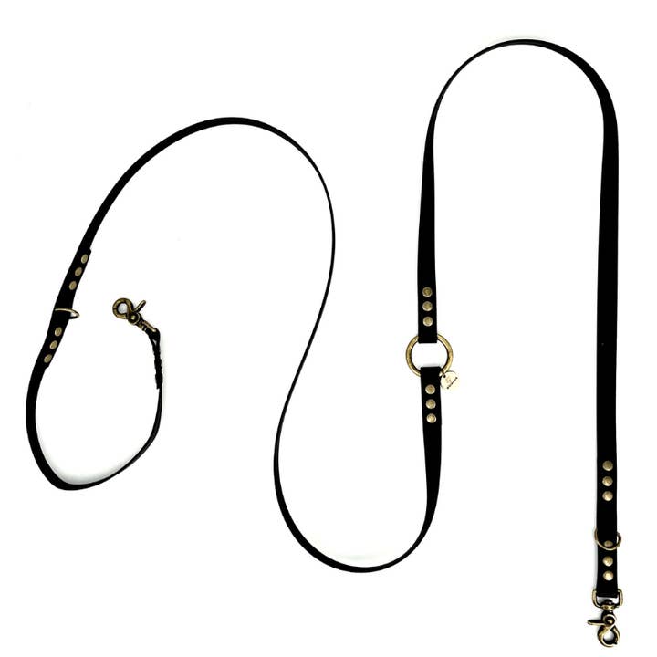 MULTIPOSITION biothane dog leash - REGLISSE for wholesale by KITSUNE.DOG