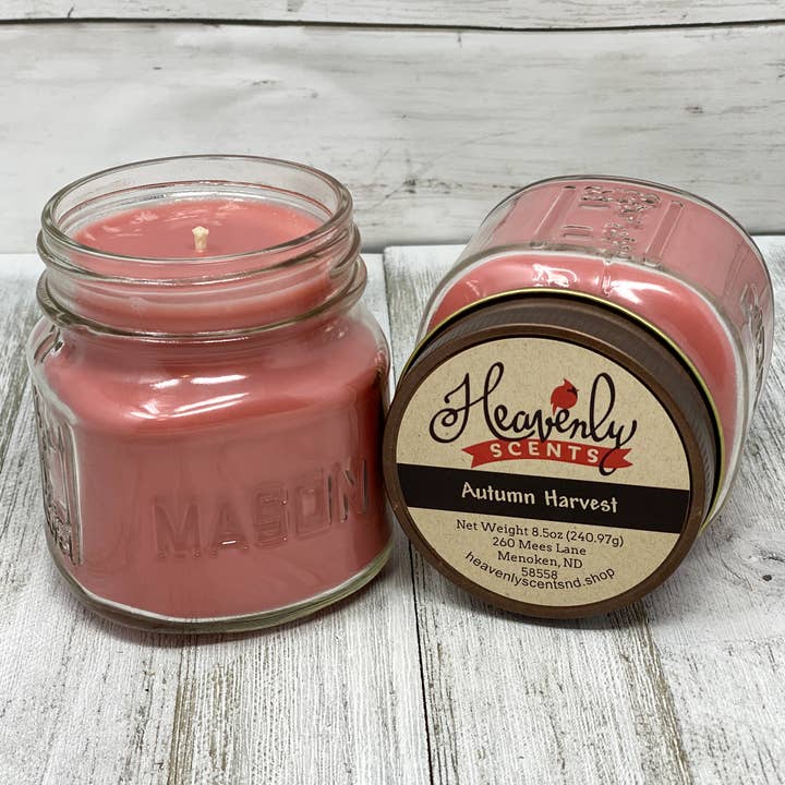Bougie de soja 8 oz Autumn Harvest pour la vente par Heavenly Scents LLC