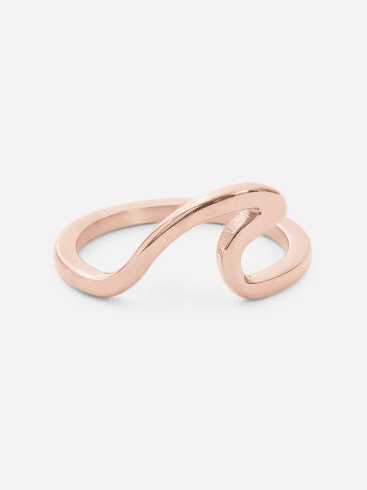 Anillo Onda de Oro Rosa para venta al por mayor de Koholako