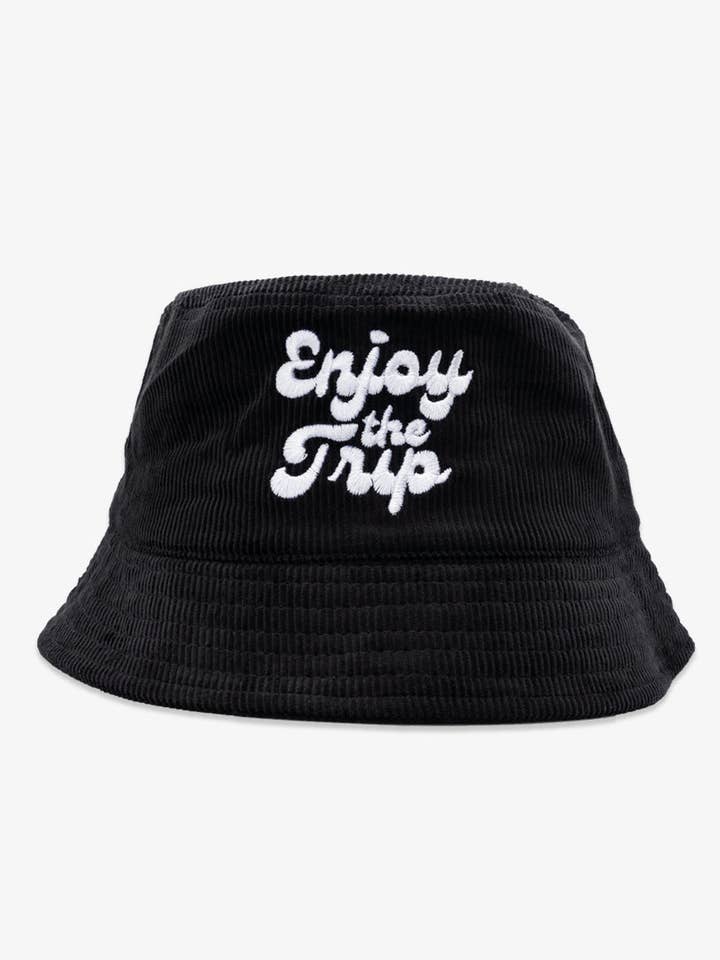 Enjoy the Trip Cord Bucket Hat - Black for wholesale by Dipped®