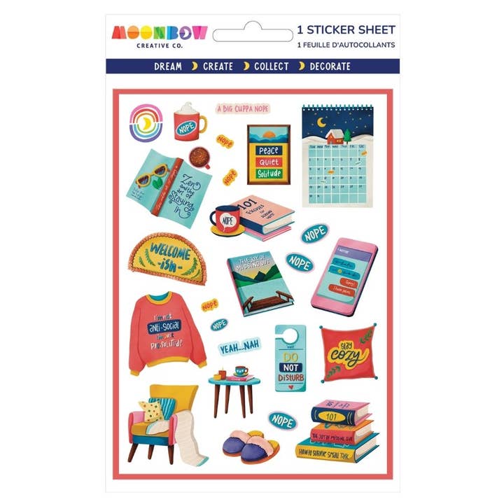 Introverts Paradise Glossy Sticker Sheet
for wholesale by Moonbow Creative Co.