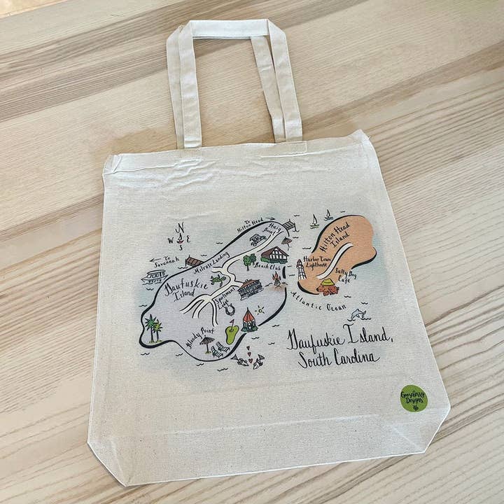 Hilton Head - Daufuskie Island Bomullsduk Tygväska för wholesale av Gooseberry Designs