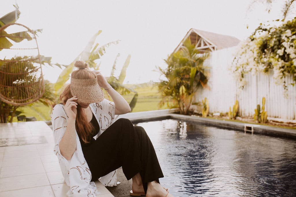 Village Thrive - Wholesale Visor - Women's - Rattan Sun Visor in Amber6