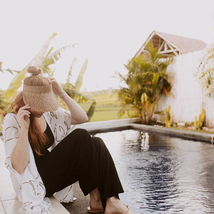 Village Thrive - Wholesale Visor - Women's - Rattan Sun Visor in Amber6