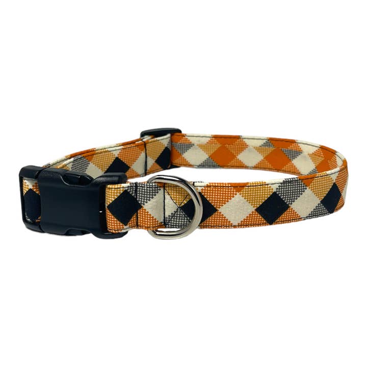 « Pumpkin Plaid » - Collier pour chien pour la vente par Sew Cute Creations By Sydni
