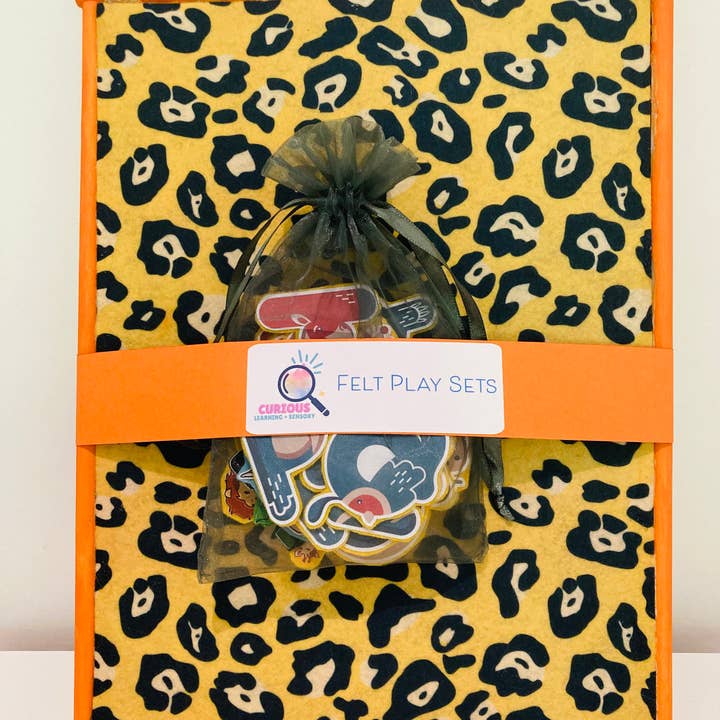 Safari Animal Felt Play Set, Felt Play Set, Sensory Play Set for wholesale by Curious Learning and Sensory