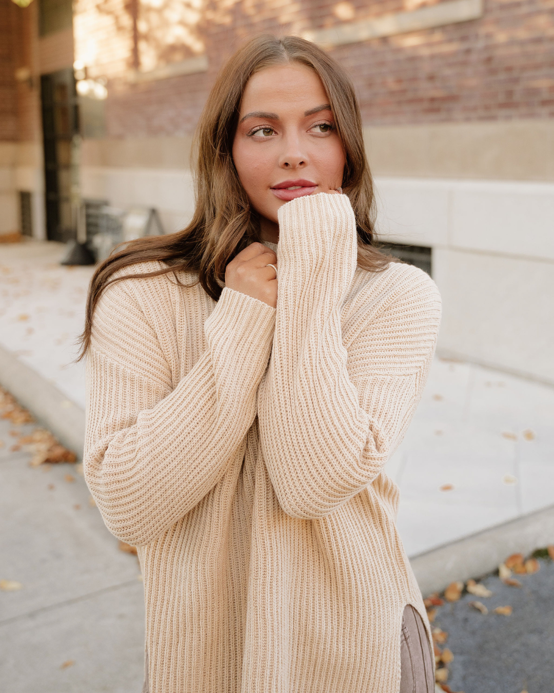 Apricot Lou Oversized Sweater for wholesale on Faire3