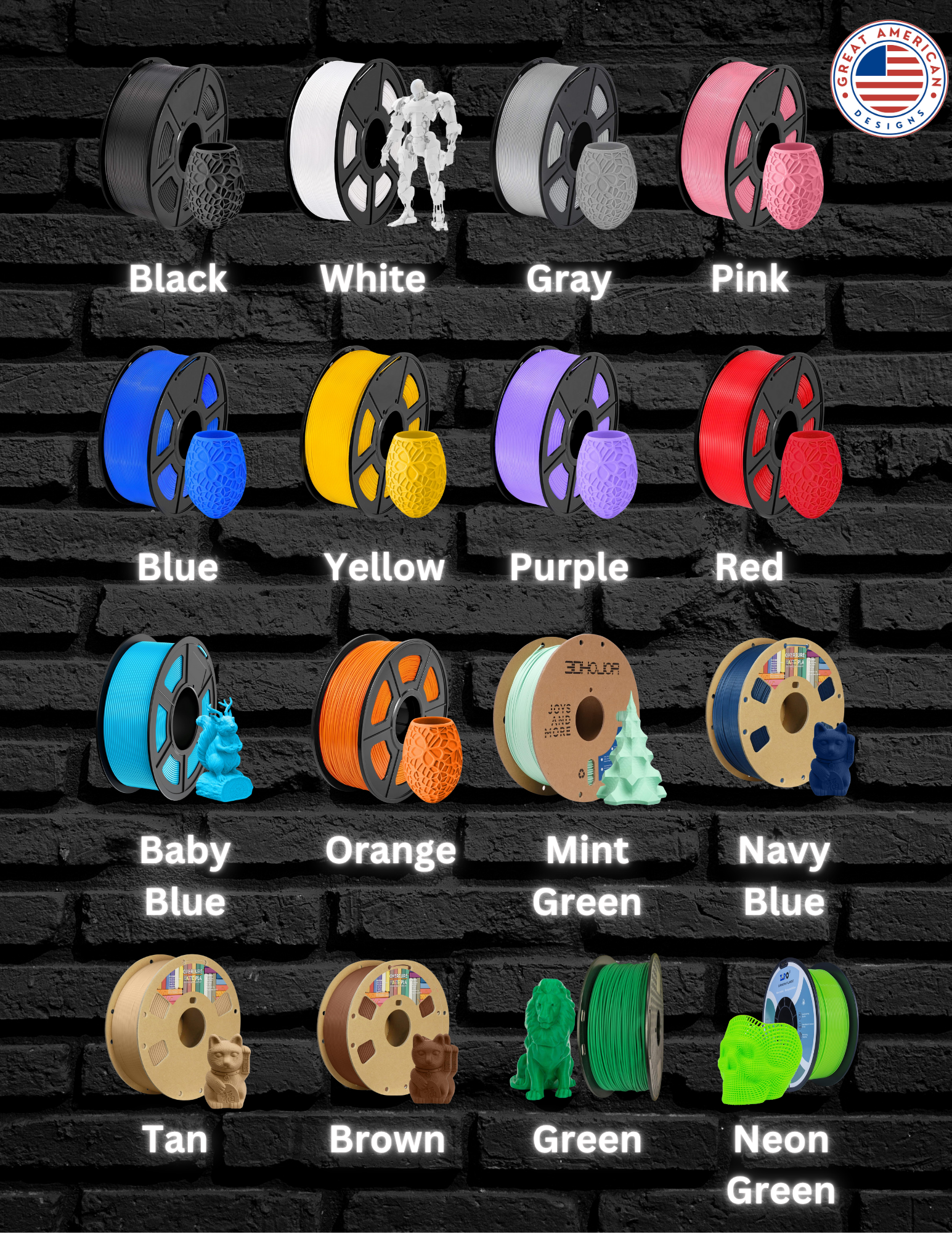 Great American Designs – Engroshandel Fidget - Børn – Mini Kæledyrsten Blind Box Samlerobjekt 3D-printet Legetøj9