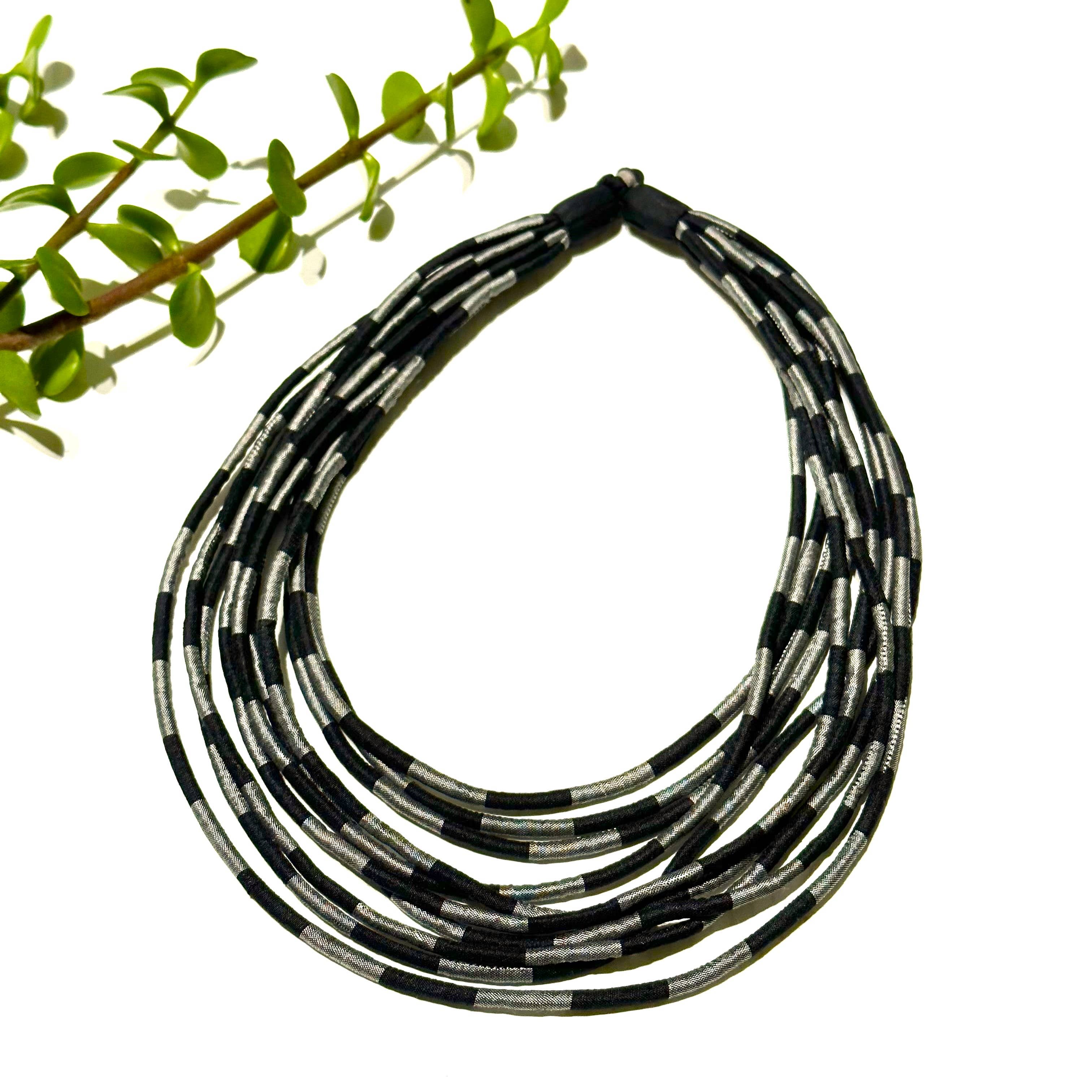 Sophie Silks - Wholesale Woven Necklace - Multi Strands Boho Necklace5