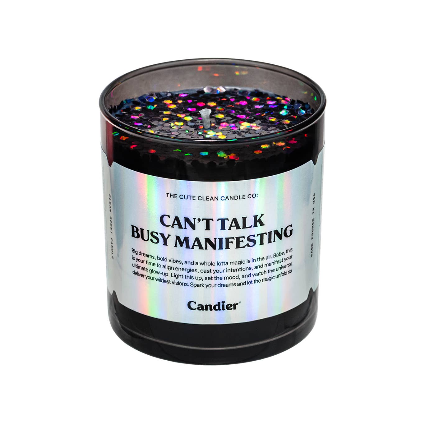 Candier - Wholesale Jar/filled candle - Can't Talk Busy Manifesting Hand Poured Jar/Filled Candle