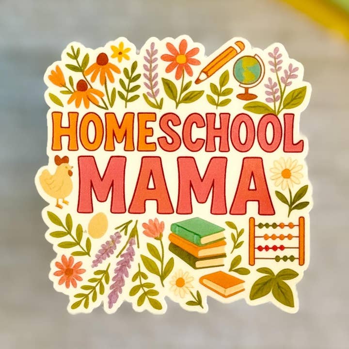 Cottagecore Homeschool Mama Waterdichte Vinyl Sticker voor wholesale door The Wayward Finch