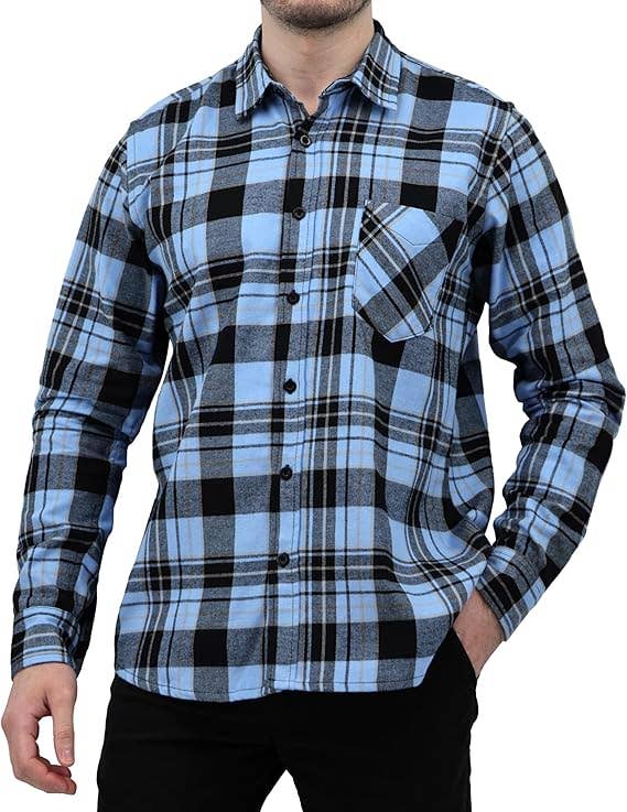 I-Wear Brands - Wholesale Button Down Shirt - Men's - Men's Long Sleeve Button Down Cotton Flannel Shirt1
