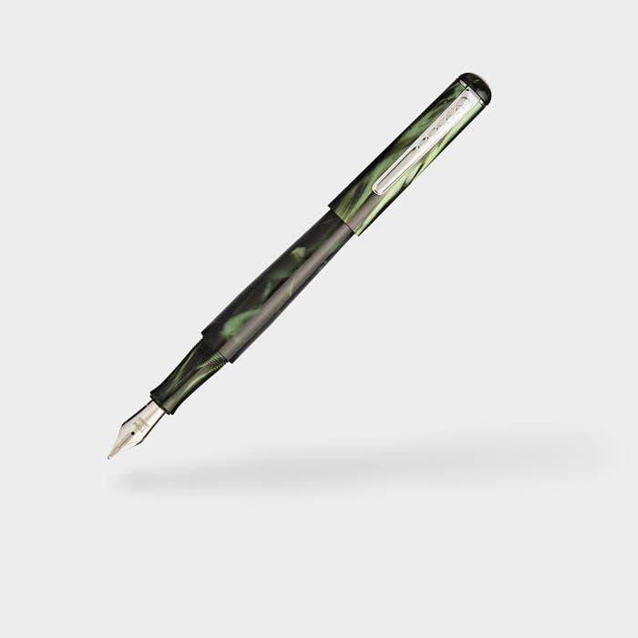 Tom Hessin Charles Highland Green Extra Fine Flex Nib for wholesale by Manuscript