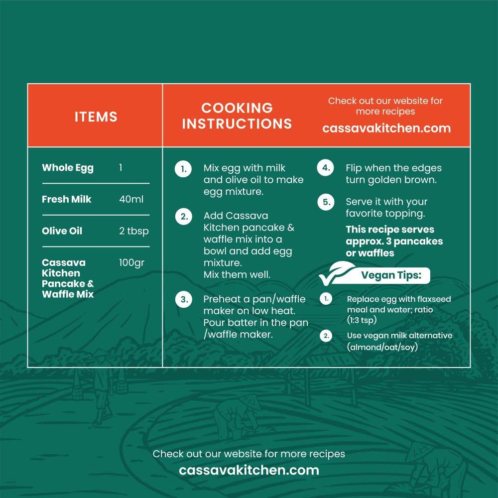 Cassava Kitchen - Wholesale Pancake Mix - Cassava flour Pancake & Waffle mix 2