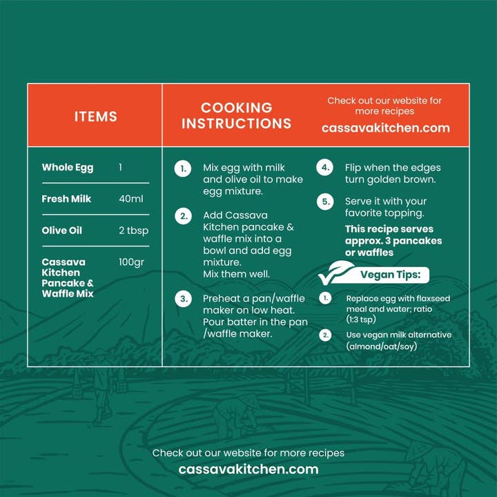 Cassava Kitchen - Wholesale Pancake Mix - Cassava flour Pancake & Waffle mix 2