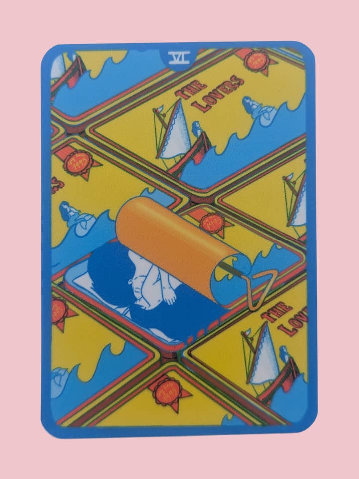 The Lovers Waterproof Vinyl Sticker — Cornerstore Tarot | 2.5"x3.5" for wholesale by Christina Hu