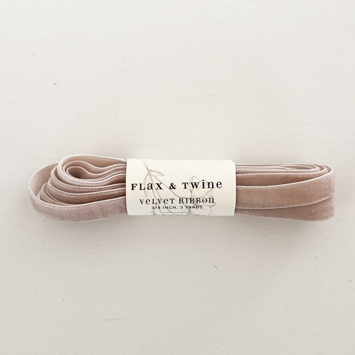 Flax & Twine - Wholesale Ribbon - Gift Wrapping - Flax & Twine 3/8" Velvet Ribbon