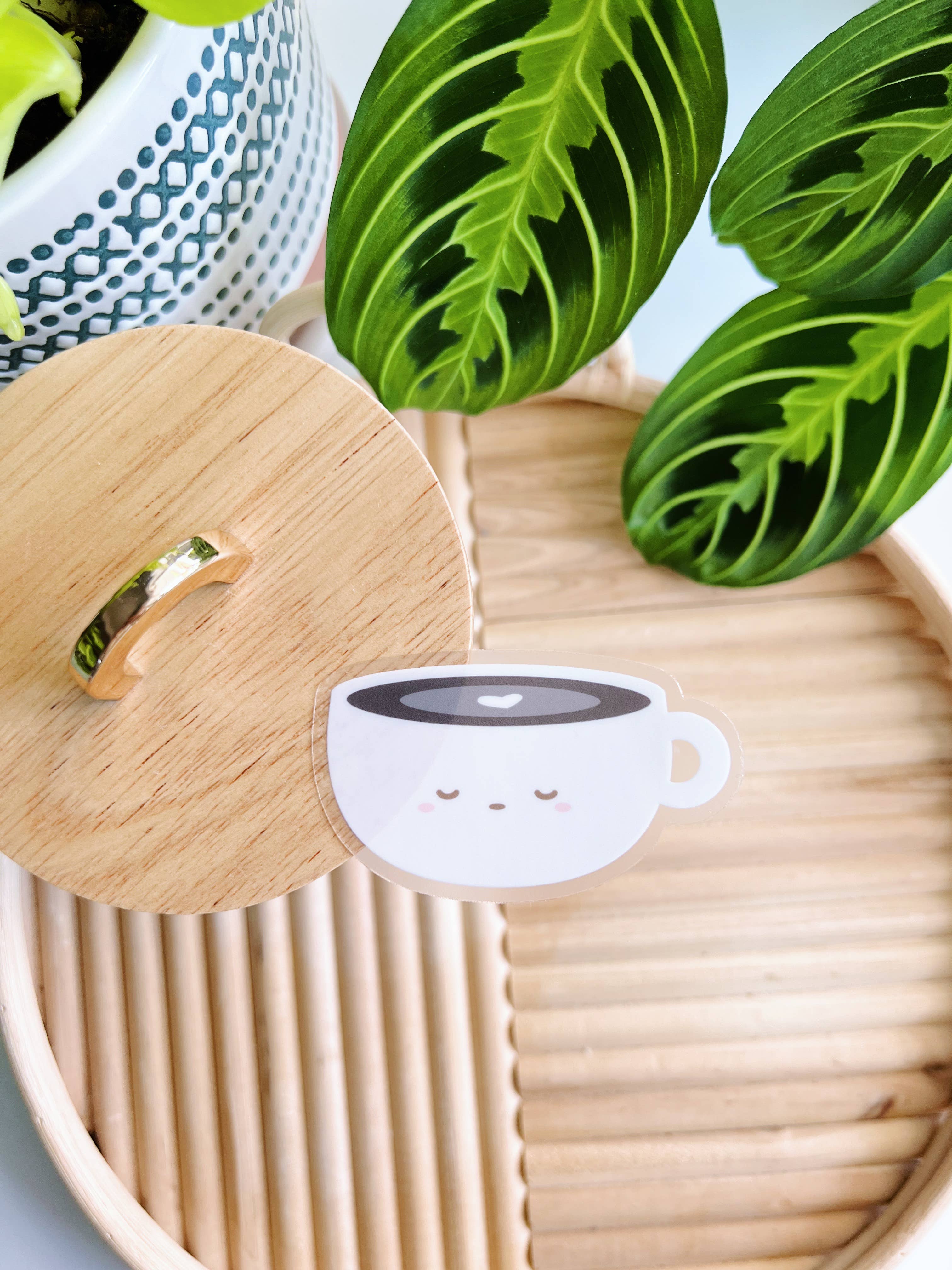 Matcha Paper Co. - Wholesale Sticker - Latte Cups Clear Vinyl Stickers4