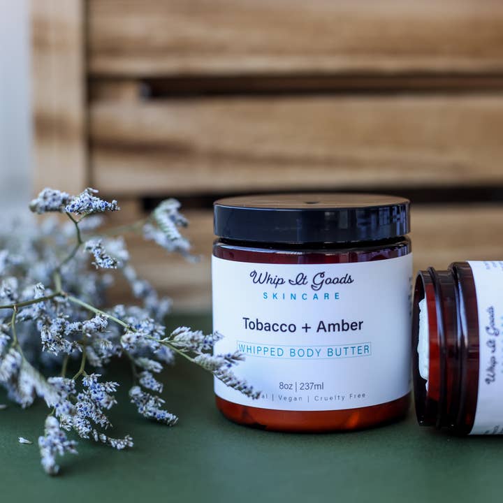 Tobacco + Amber Whipped Body Butter for wholesale by Whip It Goods Skincare