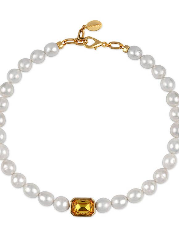 Bodrum Barok Pearl and Crystal Necklace for wholesale by Ninon