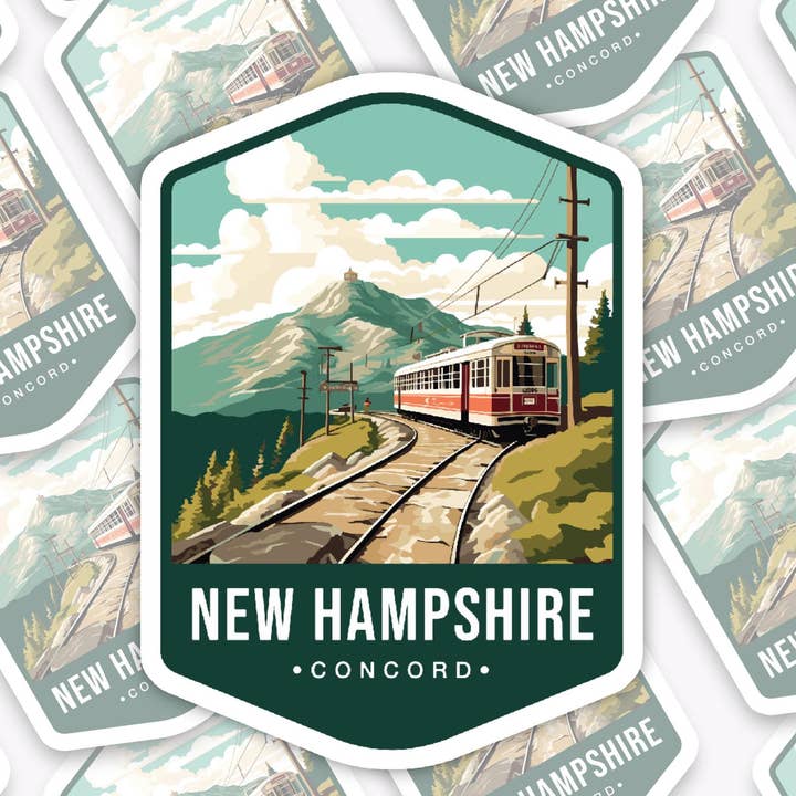 Handmade Vinyl sticker - "New Hampshire" State for wholesale by With Love, Ell