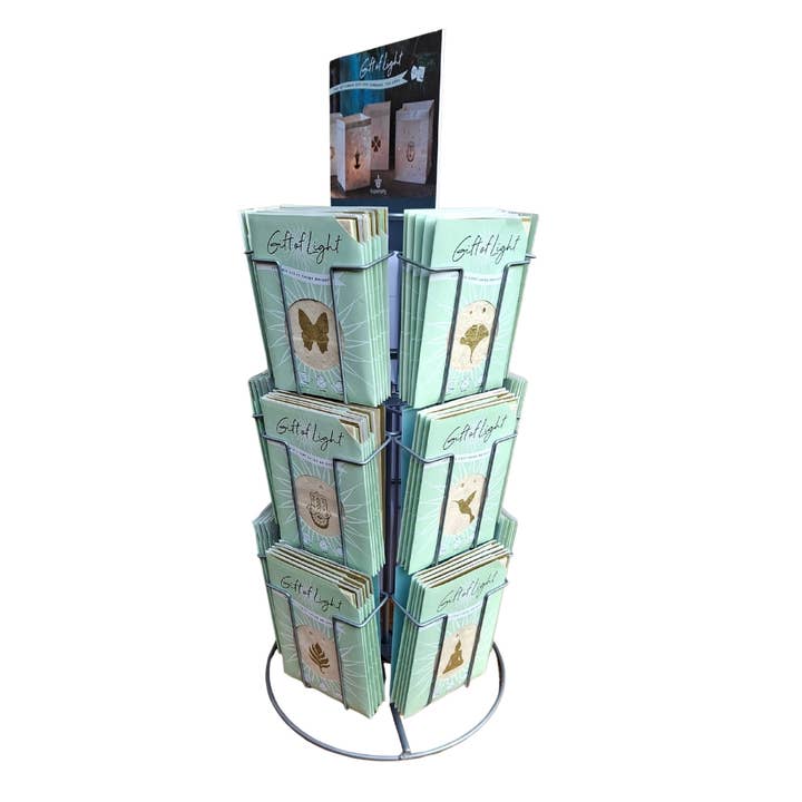 Présentoir rotatif Gift of Light | Inclus 75 cartes pour la vente par Koperberg