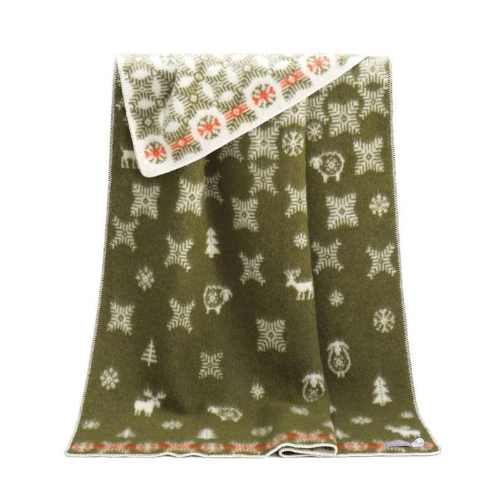 Winter Forest Wool Blanket for wholesale by JJ Textile