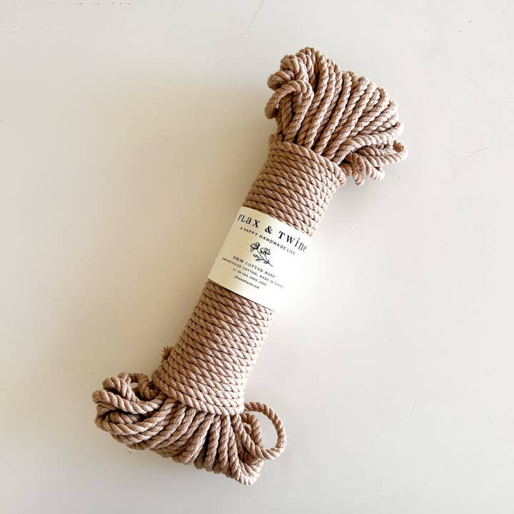 Flax & Twine – wholesale Garn – Lin och garn 5mm Brenn tvinnat bomullsrep