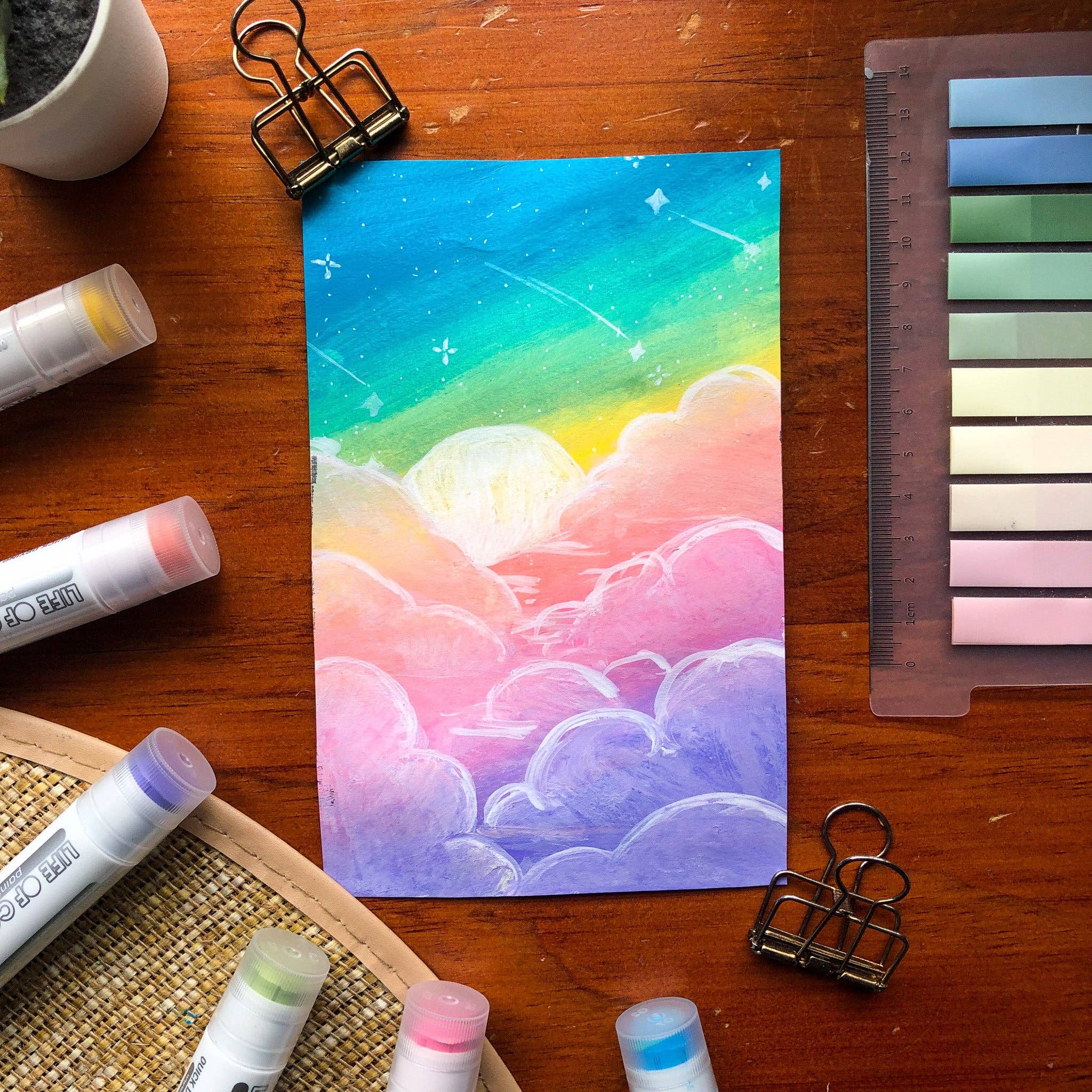 Life of Colour - Wholesale Paint Set - Gouache Paint Stix - Set of 12 Pastel Colours7