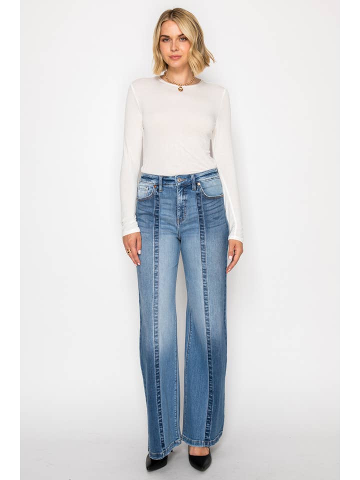 ARTEMIS VINTAGE - Wholesale Jeans - Women's - ECO FRIENDLY TUMMY CONTROL HIGH RISE RELAXED FLARE JEANS2