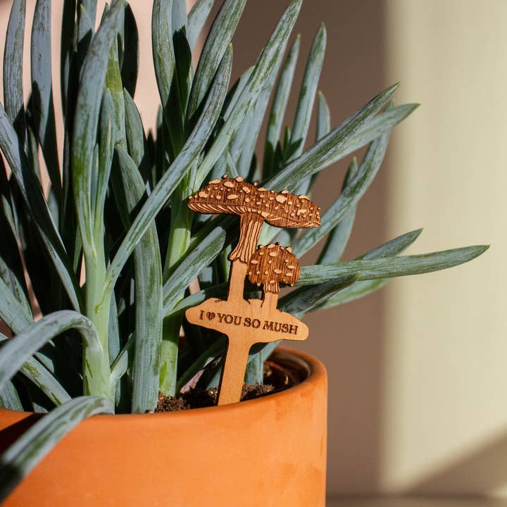 Hereafter - Vente Piquets de jardin/pelouse - Pick de plantes en bois I Love You So Mush Mush1