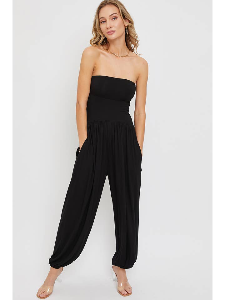Sweet Lovely by Jen - Wholesale Jumpsuit - Women's - TUBE JERSEY DROP-WAIST ONE-PIECE JUMPSUIT14