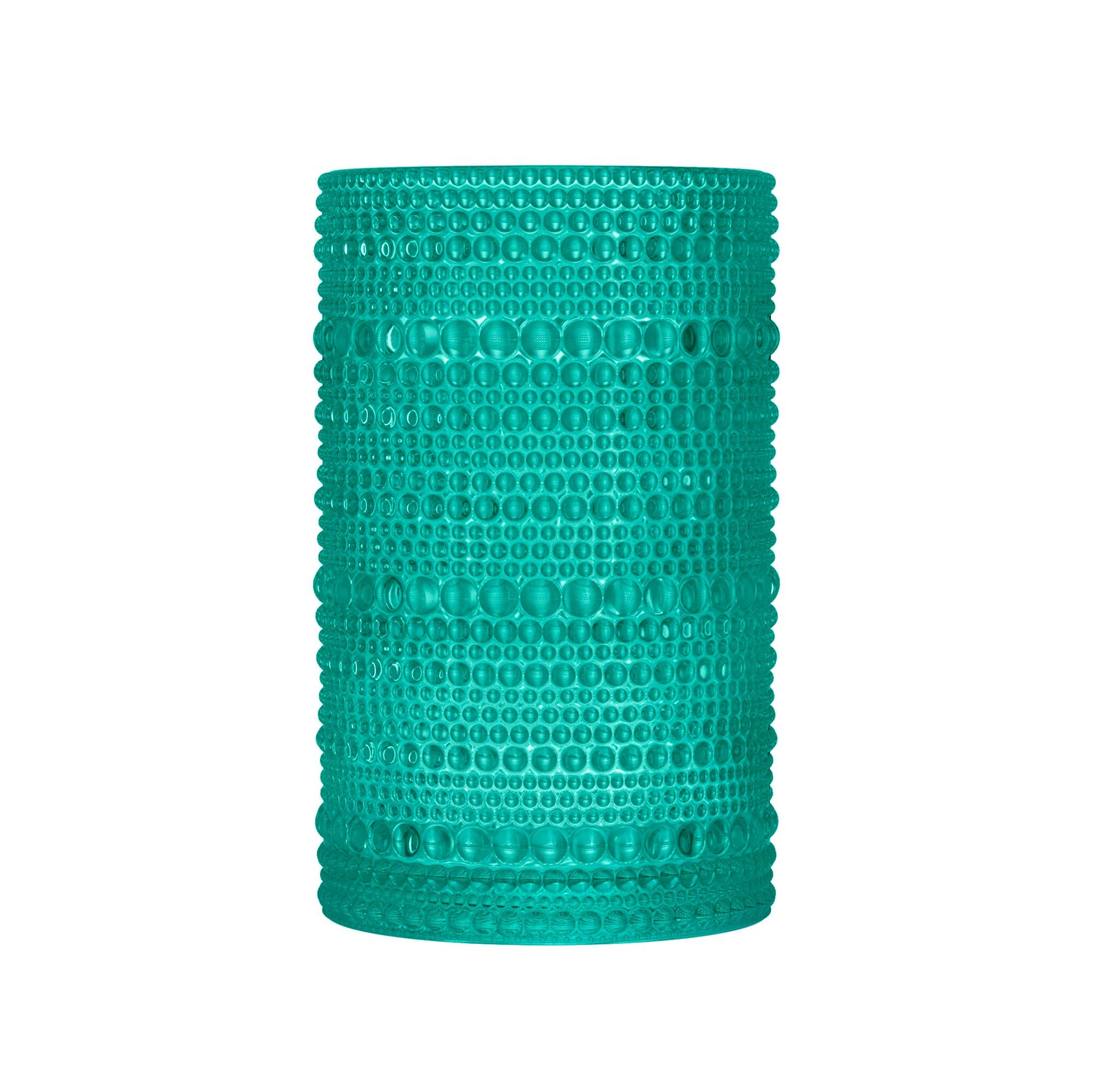 Greenline Goods - Wholesale Drinking Glass/Cup - Hobnail Drinking Glasses - Green 14 oz ( Set of 4 )3