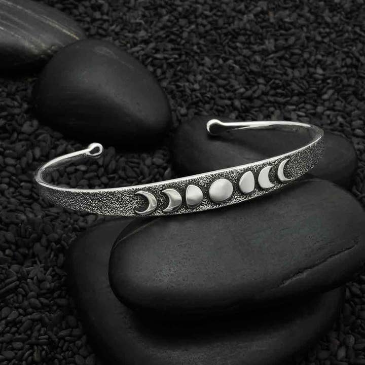 Nina Designs - Wholesale Cuff Bracelet - Sterling Silver or Bronze Moon Phase Bracelet