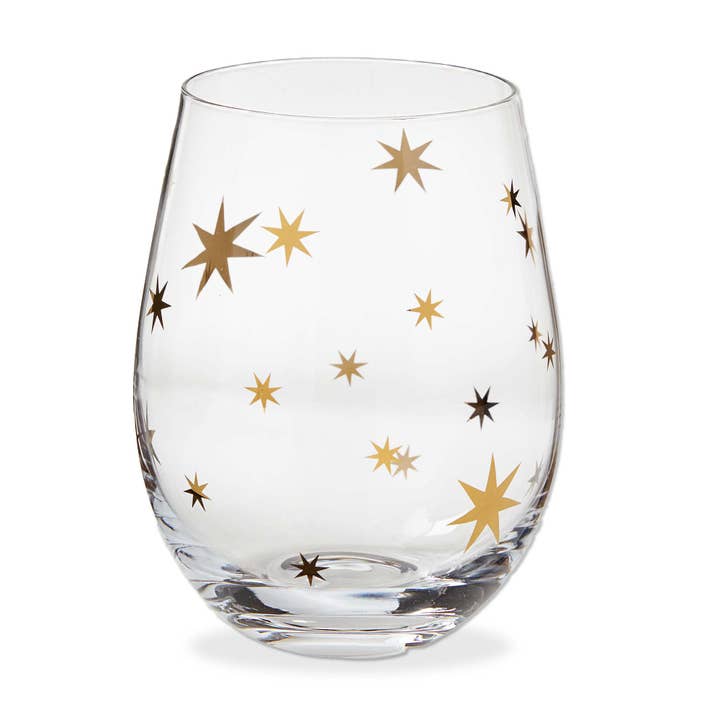 Starlight Stemless Wine Glass Gold Everyday, Christmas for wholesale by tag
