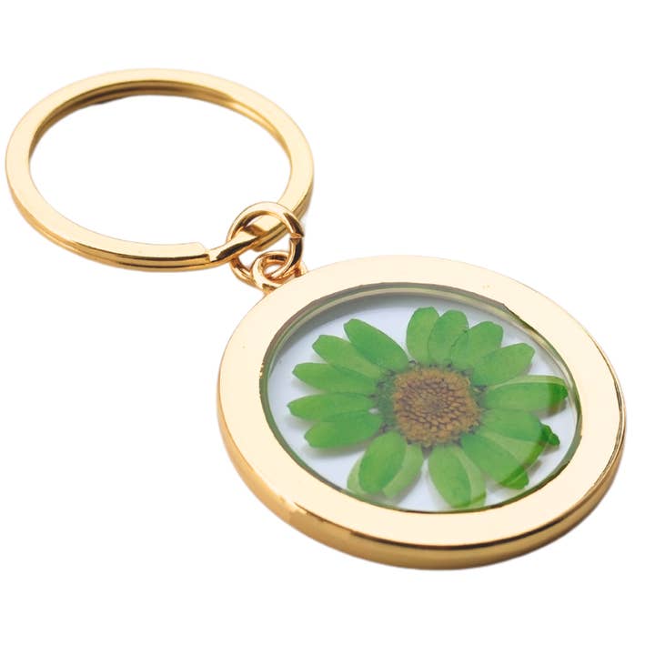 Sunnie Lane - Wholesale Keychain - Women's - Clear Pressed Flower Keychain
