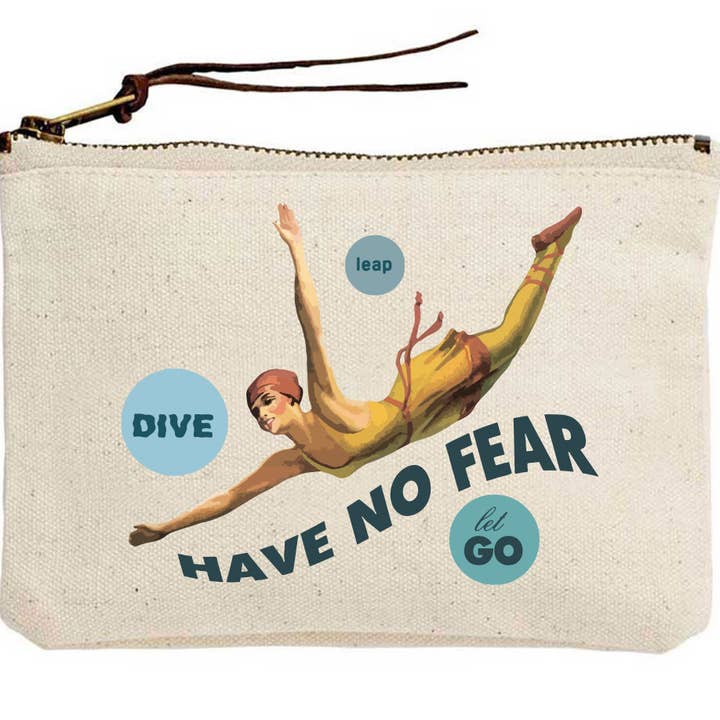 Have No Fear Diver Canvas Pouch for wholesale by Potluck Press