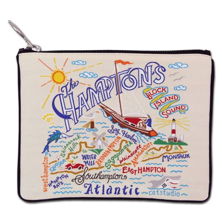 Hamptons Zip Pouch for wholesale by catstudio