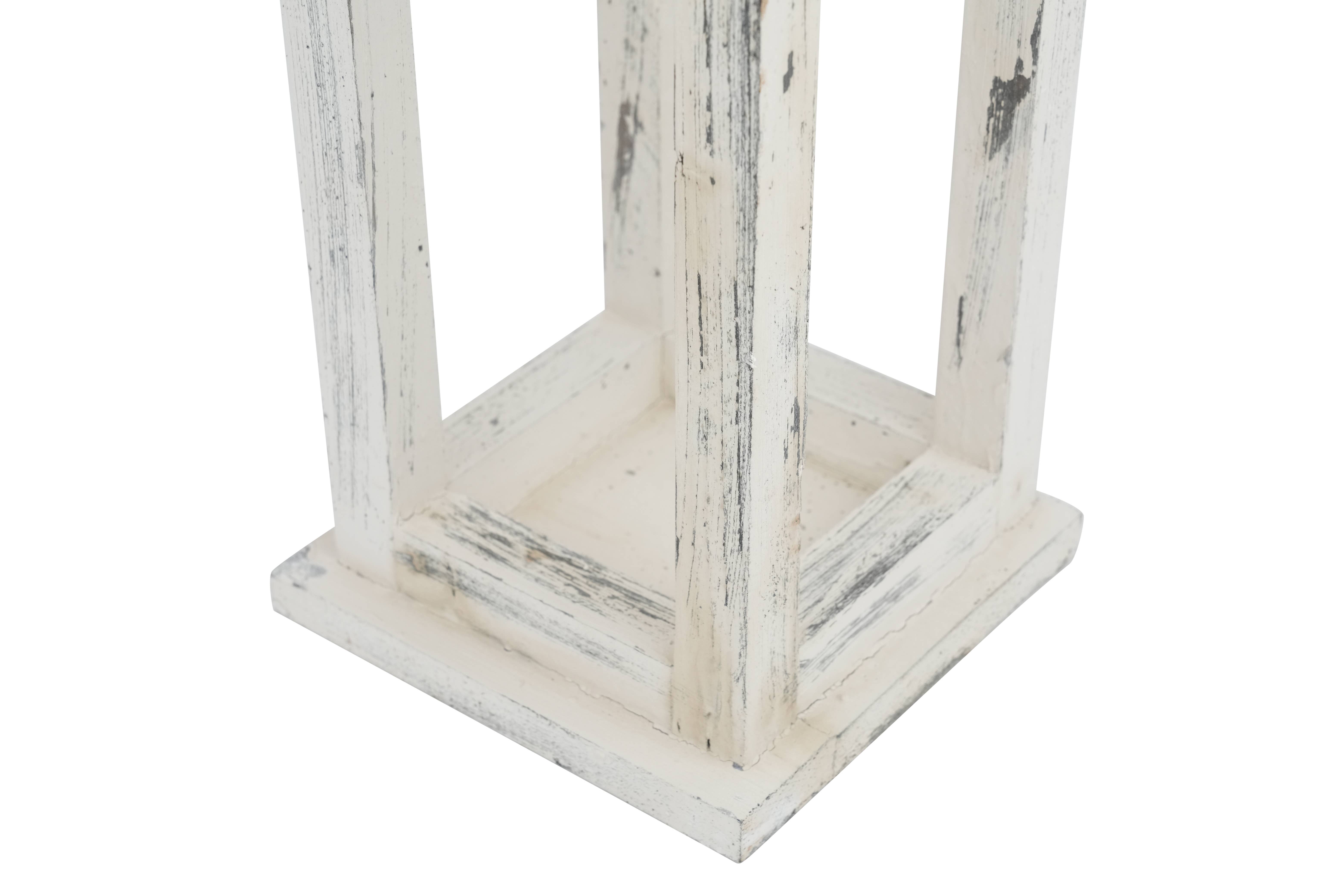 My Amigos Imports – wholesale Lantern – Monticello Lantern-Farmhouse Wood-7x7x17 inch-Vintage White3