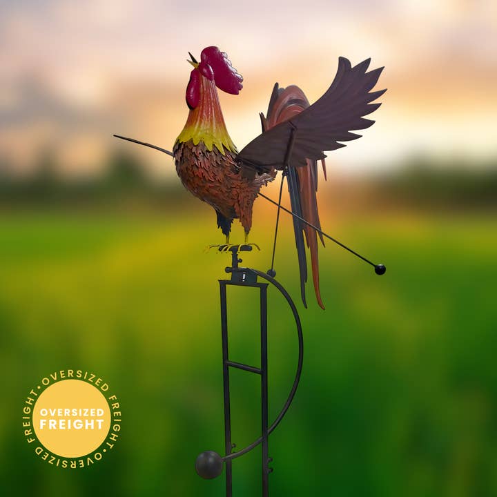 Jumbo Rooster Balance Garden Rocker – over 4 ft Wingspan! for wholesale by RCS Gifts
