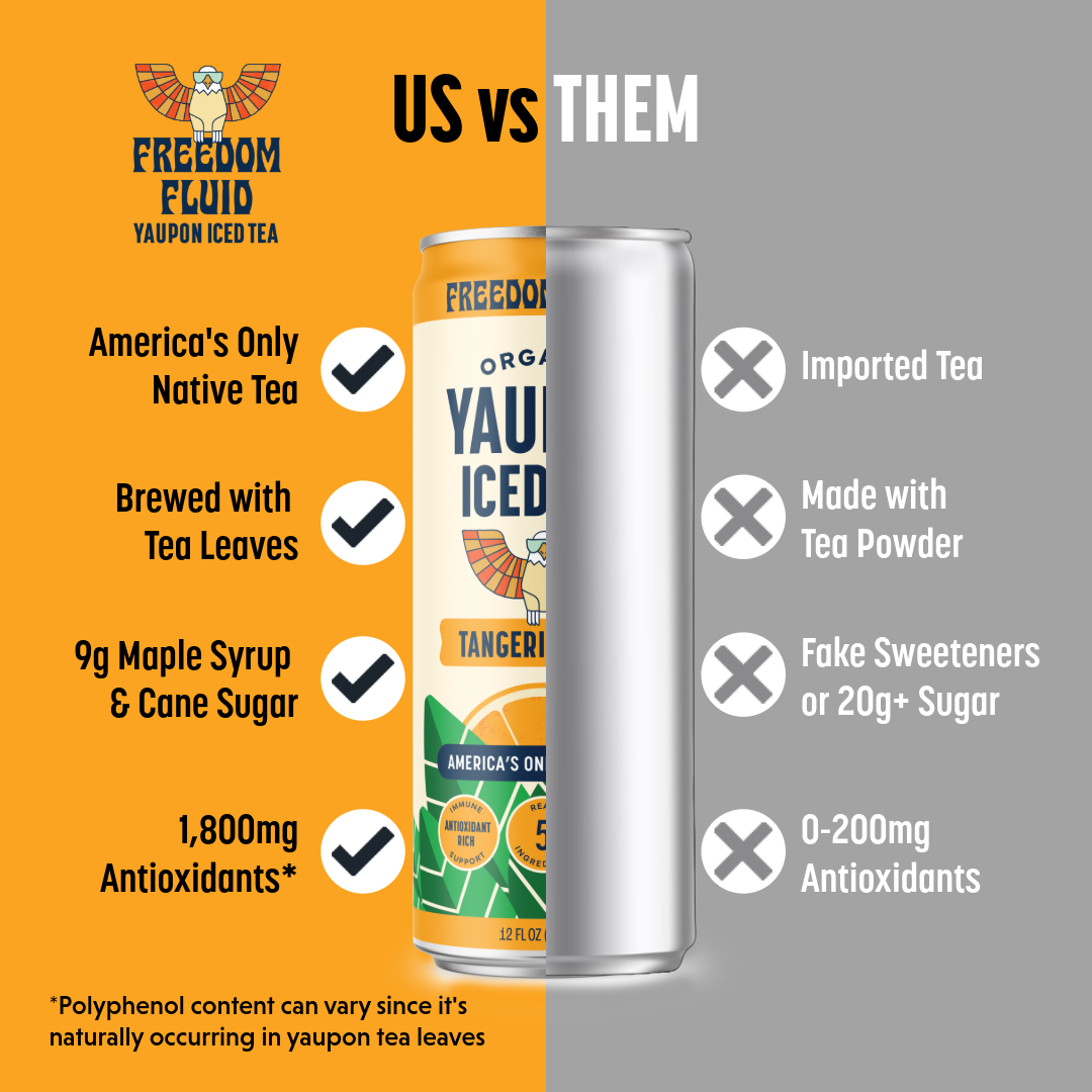 Freedom Fluid – Engroshandel Iste – Tangerine Mint, Økologisk Yaupon Iste4