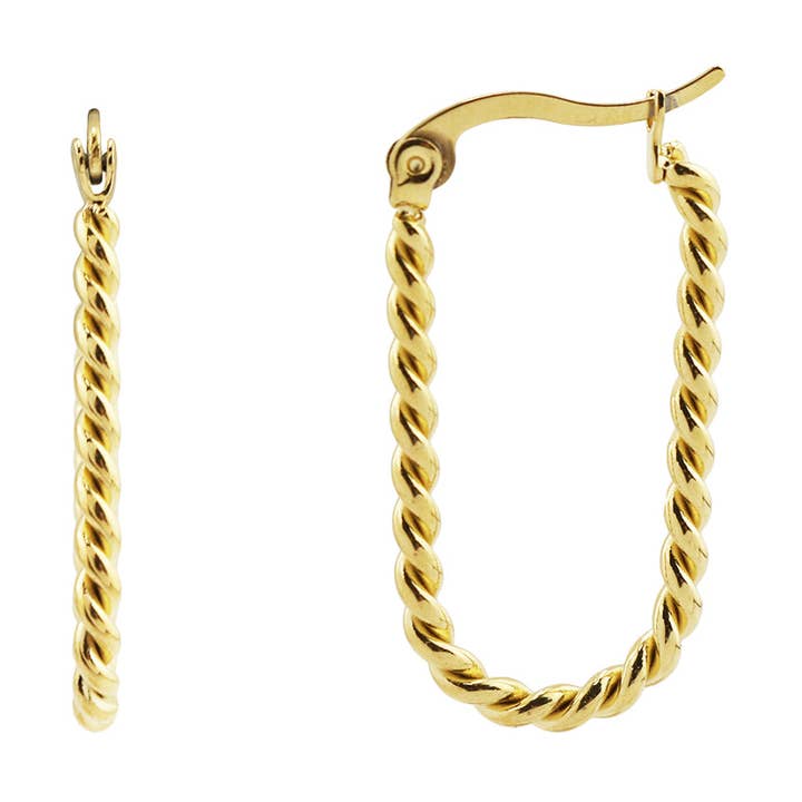 Brincos Torcidos ELLE por atacado de REBL Jewelry